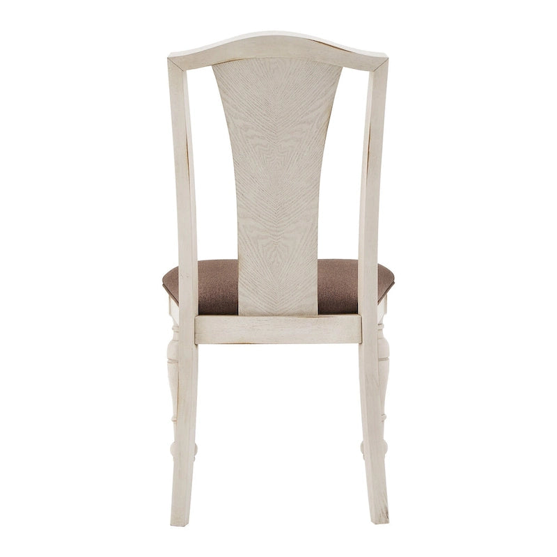 Extendable Rubberwood Dining Table Set, Antique White, Seats 4–8, 5-Piece or 7-Piece