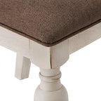 Extendable Rubberwood Dining Table Set, Antique White, Seats 4–8, 5-Piece or 7-Piece
