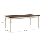 Extendable Rubberwood Dining Table Set, Antique White, Seats 4–8, 5-Piece or 7-Piece