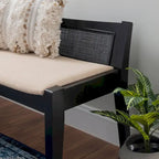 Buford Solid Wood Cane Bench