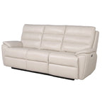 Durham Ivory Top Grain Leather Power Sofa