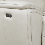 Durham Ivory Top Grain Leather Power Sofa