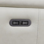 Durham Ivory Top Grain Leather Power Sofa