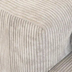 L-Shaped Corduroy Sectional Sofa with Ottoman, Modular Deep Couch, Removable Cover, 3-Color, 660 lbs Capacity