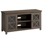 47" TV Stand with Open Shelf & 2 Side Cabinets, Farmhouse Style, Fits TVs up to 55"