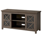 47" TV Stand with Open Shelf & 2 Side Cabinets, Farmhouse Style, Fits TVs up to 55"