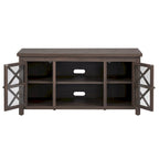 47" TV Stand with Open Shelf & 2 Side Cabinets, Farmhouse Style, Fits TVs up to 55"
