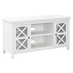 47" TV Stand with Open Shelf & 2 Side Cabinets, Farmhouse Style, Fits TVs up to 55"