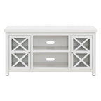 47" TV Stand with Open Shelf & 2 Side Cabinets, Farmhouse Style, Fits TVs up to 55"