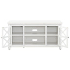47" TV Stand with Open Shelf & 2 Side Cabinets, Farmhouse Style, Fits TVs up to 55"
