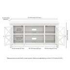 47" TV Stand with Open Shelf & 2 Side Cabinets, Farmhouse Style, Fits TVs up to 55"