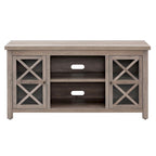 47" TV Stand with Open Shelf & 2 Side Cabinets, Farmhouse Style, Fits TVs up to 55"
