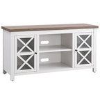 47" TV Stand with Open Shelf & 2 Side Cabinets, Farmhouse Style, Fits TVs up to 55"