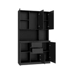 74" Freestanding Pantry Cabinet with 6 Doors, 3 Shelves & 2 Drawers – Kitchen & Laundry Storage
