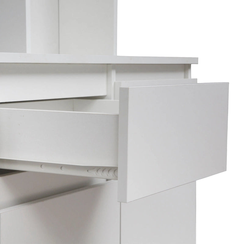 74" Freestanding Pantry Cabinet with 6 Doors, 3 Shelves & 2 Drawers – Kitchen & Laundry Storage