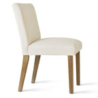 Linen-Blend Upholstered Parsons Dining Chair with Rubber Wood Legs, Set of 2