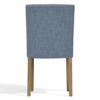 Linen-Blend Upholstered Parsons Dining Chair with Rubber Wood Legs, Set of 2