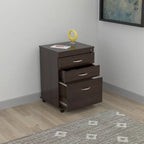 3-Drawer File Cabinet with Universal Lock, Letter & Legal Size, Full-Extension Slides – Espresso