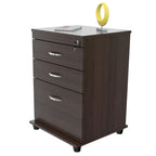 3-Drawer File Cabinet with Universal Lock, Letter & Legal Size, Full-Extension Slides – Espresso