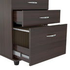 3-Drawer File Cabinet with Universal Lock, Letter & Legal Size, Full-Extension Slides – Espresso