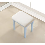Makeup Vanity Table & Stool Set with Adjustable Oval Mirror & 3 Drawers – Multiple Colors