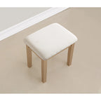 Makeup Vanity Table & Stool Set with Adjustable Oval Mirror & 3 Drawers – Multiple Colors
