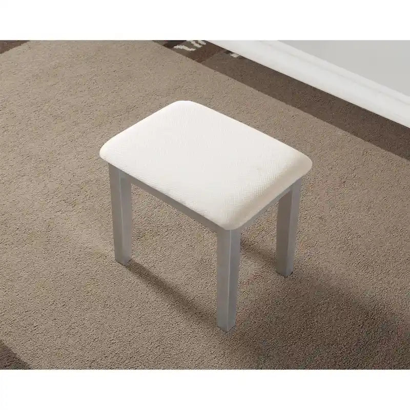 Makeup Vanity Table & Stool Set with Adjustable Oval Mirror & 3 Drawers – Multiple Colors