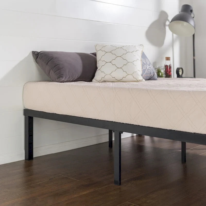 Metal Platform Bed Frame with QuickLock Assembly, No Box Spring Needed, 12" Storage Clearance, Twin/Full/Queen/King
