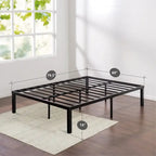 Metal Platform Bed Frame with QuickLock Assembly, No Box Spring Needed, 12" Storage Clearance, Twin/Full/Queen/King
