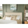 Gemma Sand Upholstered Headboard with Self-welt Details