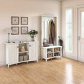 Mission Style Entryway Storage Set with Hall Tree, Shoe Bench & Cabinet | 3 Colors