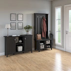 Mission Style Entryway Storage Set with Hall Tree, Shoe Bench & Cabinet | 3 Colors