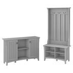 Mission Style Entryway Storage Set with Hall Tree, Shoe Bench & Cabinet | 3 Colors