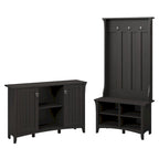 Mission Style Entryway Storage Set with Hall Tree, Shoe Bench & Cabinet | 3 Colors