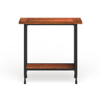 Mission Style Hall Stand Console Table, Solid Ash & Oak Veneer, Matte Black Metal Base, 30"W x 30"H