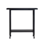 Mission Style Hall Stand Console Table, Solid Ash & Oak Veneer, Matte Black Metal Base, 30"W x 30"H