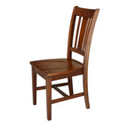 Parawood Home Office Chair with Slatted Back, Espresso Finish, Standard Height, 38" H