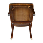 Parawood Home Office Chair with Slatted Back, Espresso Finish, Standard Height, 38" H