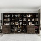 Aluminum and Glass Lighted Cabinet Customizable for Buffet/Bookshelf