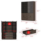 Aluminum and Glass Lighted Cabinet Customizable for Buffet/Bookshelf