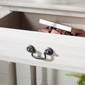 2-Drawer Console Table with Open Shelf, 35.5"W x 13"D x 29.5"H, Entryway Accent Table