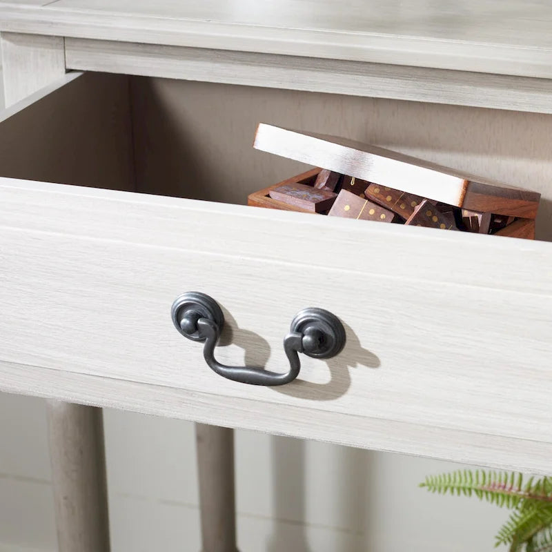2-Drawer Console Table with Open Shelf, 35.5"W x 13"D x 29.5"H, Entryway Accent Table