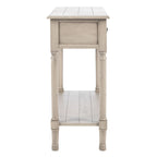 2-Drawer Console Table with Open Shelf, 35.5"W x 13"D x 29.5"H, Entryway Accent Table