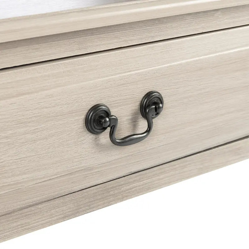 2-Drawer Console Table with Open Shelf, 35.5"W x 13"D x 29.5"H, Entryway Accent Table