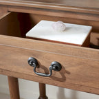 2-Drawer Console Table with Open Shelf, 35.5"W x 13"D x 29.5"H, Entryway Accent Table