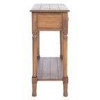 2-Drawer Console Table with Open Shelf, 35.5"W x 13"D x 29.5"H, Entryway Accent Table