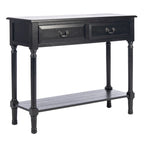 2-Drawer Console Table with Open Shelf, 35.5"W x 13"D x 29.5"H, Entryway Accent Table