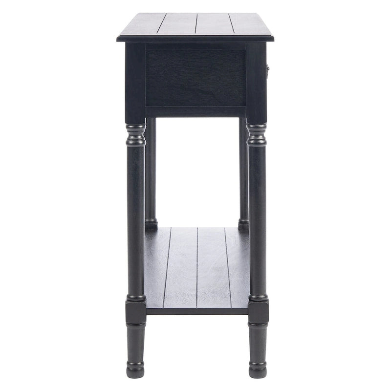 2-Drawer Console Table with Open Shelf, 35.5"W x 13"D x 29.5"H, Entryway Accent Table