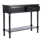 2-Drawer Console Table with Open Shelf, 35.5"W x 13"D x 29.5"H, Entryway Accent Table