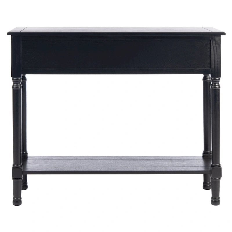 2-Drawer Console Table with Open Shelf, 35.5"W x 13"D x 29.5"H, Entryway Accent Table